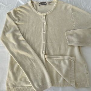Vintage Cream Button Down Cardigan